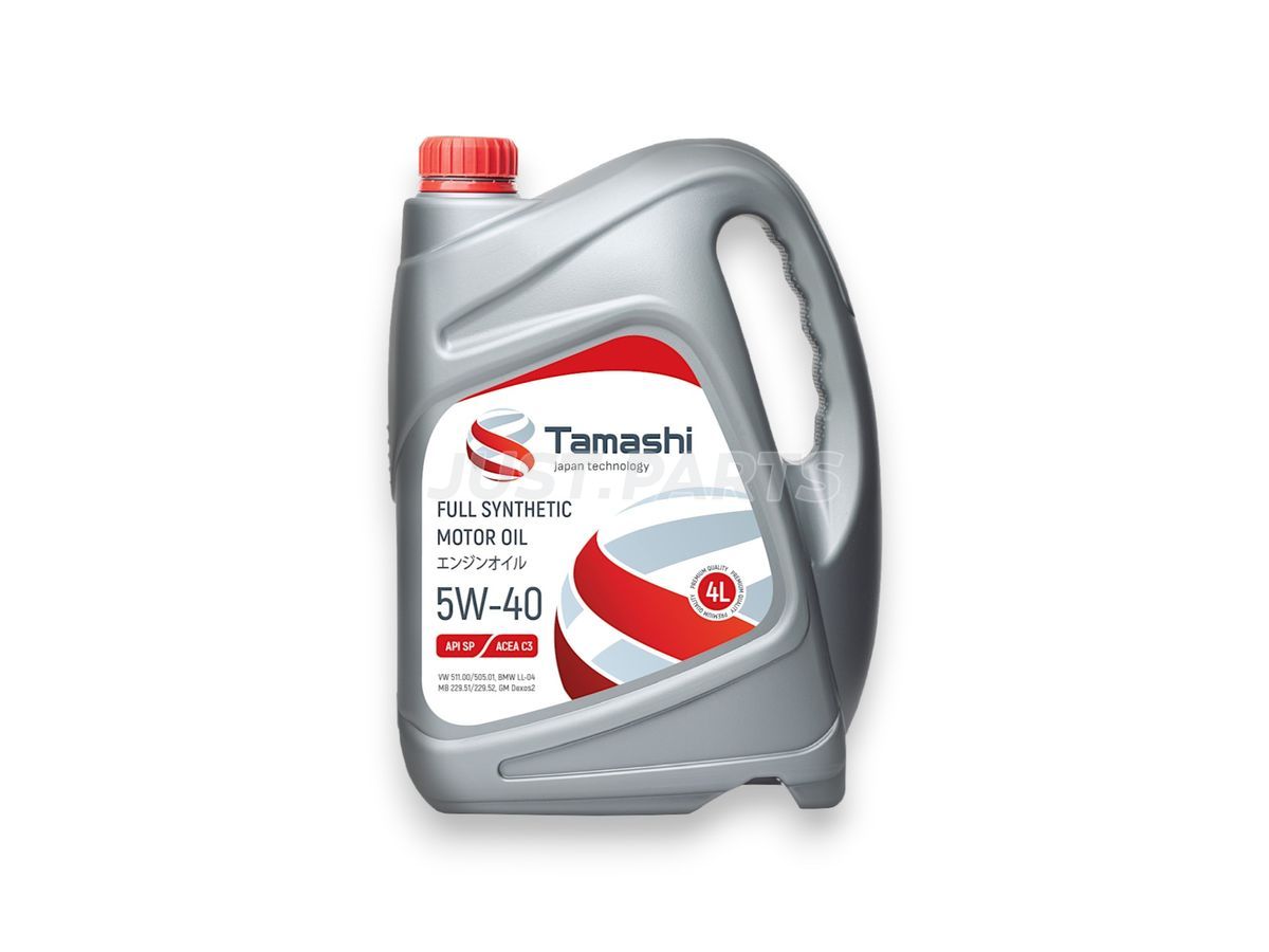 Масло моторное TAMASHI синтетическое 4л 5W-40 API SP, ACEA C3 GM Dexos2, 229.51 229.52, LL04, 511.00 Масло моторное TAMASHI синтетическое 4л 5W-40 API SP, ACEA C3 GM Dexos2, 229.51 229.52, LL04, 511.00
